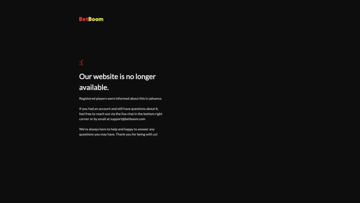 betboom.com nach der Schließung